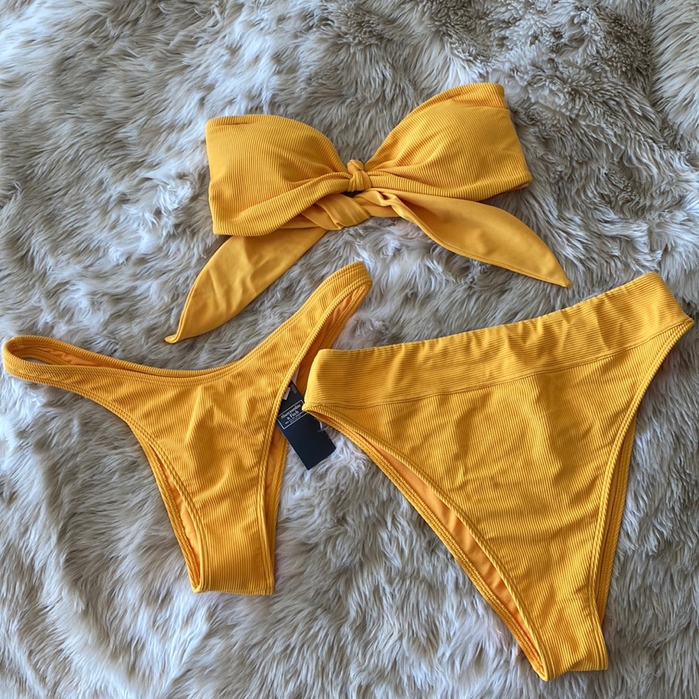 Abercrombie & Fitch Yellow Bikini Set